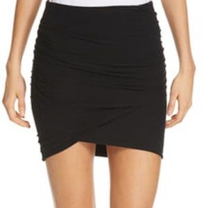 James Perse Tigjt Layered Black Mini Skirt